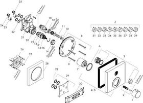 HG Fertigmontageset SHOWERSELECT f UP-Thermostat 1 Verbraucher chrom