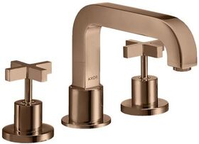 3-Loch-Wannenrandarmatur AXOR CITTERIO DN 15 mit Kreuzgriffen polished red gold