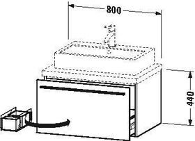 Duravit Konsolenunterschrank X-LARGE 440x800x548mm lichtblau matt