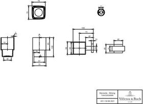 V&B Glashalter ELEMENTS STRIKING ec mit Becher aus satiniertem Glas chrom