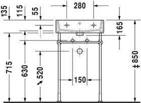 Duravit Waschtisch VERO AIR o ÜL m HLB 500x470mm 1 Hahnloch weiß WG