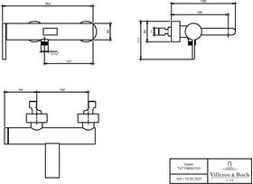 V&B Einhand-Wannenbatterie DAWN 274x111x186mm matt black