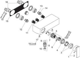 Einhebel-Brausemischer AXOR CITTERIO DN 15, Aufputz chrom