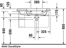 Duravit Möbelwaschtisch DURASTYLE Be re m ÜL HLB 800x480mm 3 HL weiß