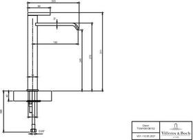 VB Einhebel-WT-Arm. erhöht Dawn 38x311x 203mm o Ablaufgarnitur BrushedNickelMatt