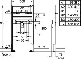 Grohe Waschtisch-Element RAPID SL f Einlochbatterie Schallschutz