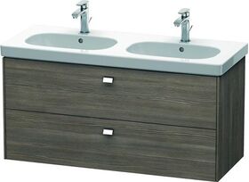 Duravit Waschtischunterbau BRIOSO Griffe chrom 563x1170x469mm pine terra