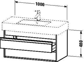 Duravit Waschtischunterbau KETHO 455x1000x480mm taupe