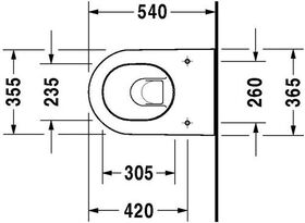 Duravit Wand-WC DARLING NEW tief, 370x540mm HygieneGlaze weiß