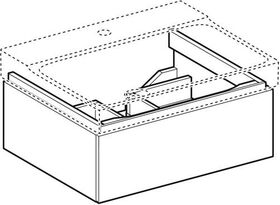 Geberit Waschtischunterschrank XENO² 580x220x462mm Lack hochglänzend/weiß