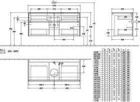 V&B Waschtischunterschrank COLLARO 120x54,8x50cm WT mttg Glossy White