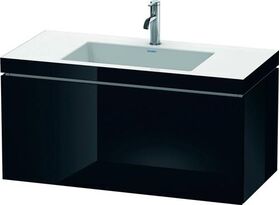 Duravit Waschtischunterbau L-CUBE m WT Vero Air 500x1000x480mm 1 HL sw hgl