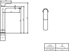 VB Einhebel-WT-Arm. erhöht O.novo 50x295x200mm m Push-Open-Ablgarn. Chrom