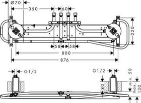 Grundkörper AXOR für ShowerHeaven 1200/300 4jet