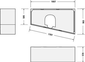 Duravit Wannenträger für 700213, 1700x1000mm