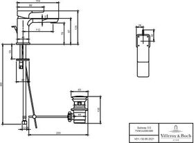 V&B EH-WTbatt SUBWAY 3.0 ec 51x154x125mm Dur. 3,9 l/m matt black