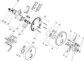 Thermostat AXOR MONTREUX Unterputz mit Abstellventil chrom