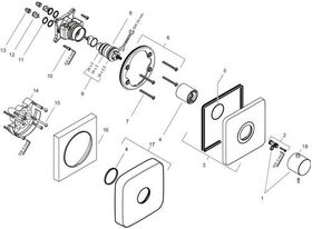 Thermostat AXOR CITTERIO M Unterputz 59 l/min Highflow chrom