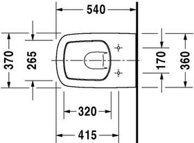 Duravit Wand-WC DURASTYLE tief, 370x540mm HygieneGlaze weiß