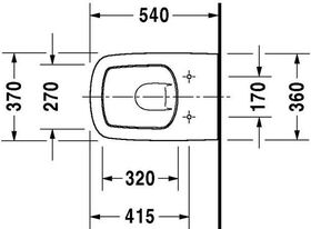 Duravit Wand-WC DURASTYLE tief, 370x540mm weiß