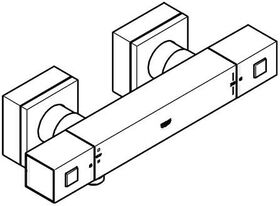 Thermostat-Brausebatterie GROHTHERM CUBE 1/2Zoll chr