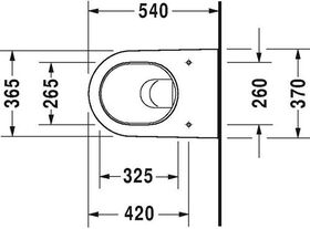 Duravit Wand-WC STARCK 2 tief, 370x540mm weiß