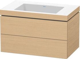 Duravit Waschtischset L-CUBE 800x480mm 2 Sk o HL we hgl La ES NB Mi.