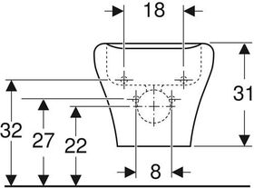 Geberit Wandbidet MYDAY ohne Überlauf, geschlossene Form weiß KT