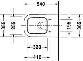 Duravit Wand-WC HAPPY D.2 tief, 365x540mm weiß