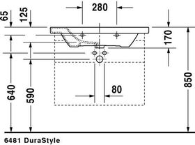 Duravit Möbelwaschtisch DURASTYLE m ÜL HLB 800x480mm 3 Hahnlöcher weiß WG