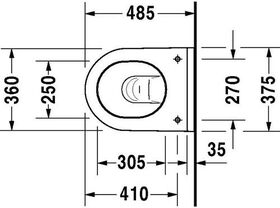 Duravit Wand-WC STARCK 3 COMPACT tief, 360x485mm weiß