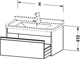 Duravit Waschtischunterbau KETHO 465x650x410mm betongrau matt