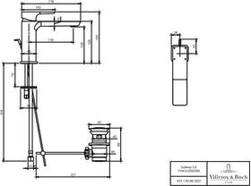 VB Einhebel-WT-Arm. Subway 3.0 51x155x176mm Zugst-Ablgarn. Brushed Gold