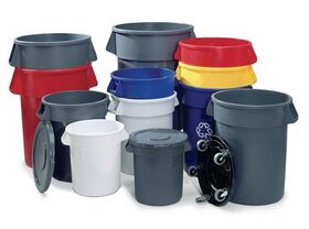 Mehrzwecktonne weiß 121l PE Außen-Ø560xH692mm RUBBERMAID