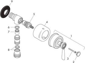 Schlauchans. FIXFIT STOP AXOR MONTREUX DN 15 m Abstellventil u Hebelgriff chrom