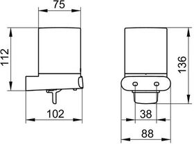 Keuco Lotionspender ELEGANCE Kri-gl m Halt. u Pu vc