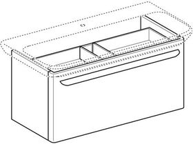 Geberit Waschtischunterschrank MYDAY 880x410x430mm Lack taupe hochglanz