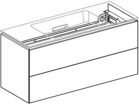 Geberit Waschtischunterschrank ONE 2 Schub 1050x465x395mm we lack hgl