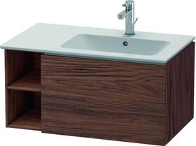 Duravit Waschtischunterbau L-CUBE 400x820x481mm Be rechts nussbaum dunkel