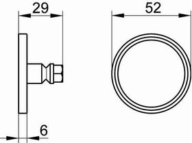 Keuco Klebe-Set sw ma N 10 f 12820 12922 m rd. Rosette