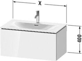 Duravit Waschtischunterbau L-CUBE 400x820x481mm taupe supermatt