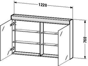 Duravit Spiegelschrank BRIOSO m Beleuchtung 760x1220x148mm taupe matt