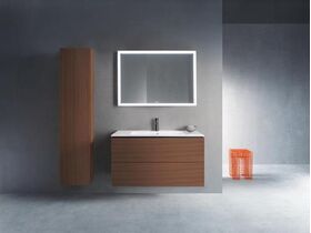 Duravit Hochschrank L-CUBE 400x243x1760mm Ans re amerik nussbaum