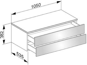 Keuco Sideboard EDITION 400 Hö j 180mm 1050x382x535mm trü klar