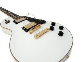 DIMAVERY LP-520 E-Gitarre, weiß/gold