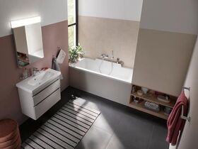 Duravit Glashalter D-CODE mit Glas rechts chrom