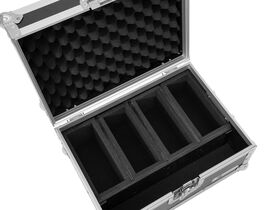 ROADINGER Flightcase EC-4AC 4x AKKU Flat Light Serie