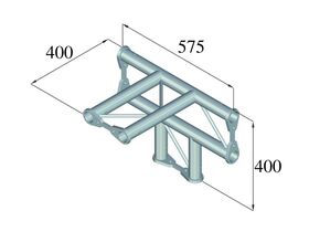 ALUTRUSS BISYSTEM PH-42 4-Weg T-Stück horizontal