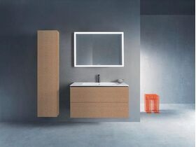 Duravit Hochschrank L-CUBE 400x243x1760mm Ans links eiche kaschmir