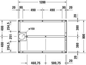 Duravit Fußgestell für Duschwanne 1200x800mm